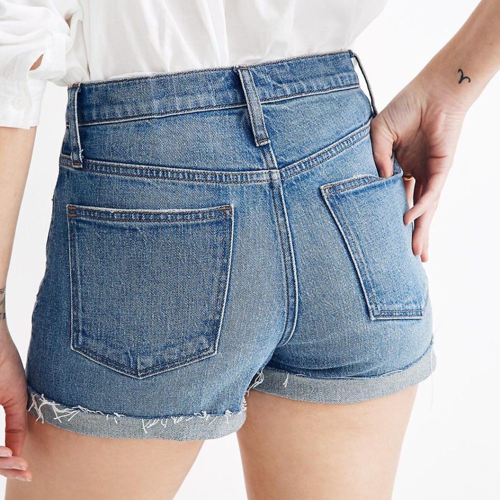 Madewell High-Rise Denim Shorts, Malden Wash 25